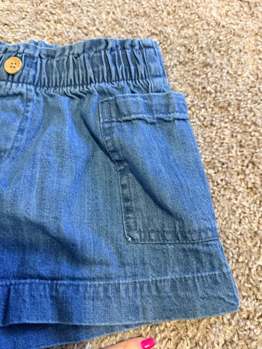 Old Navy girls Denim Shorts Size 8 Medium pull on Elastic Waist Casual Summer - Picture 4 of 5